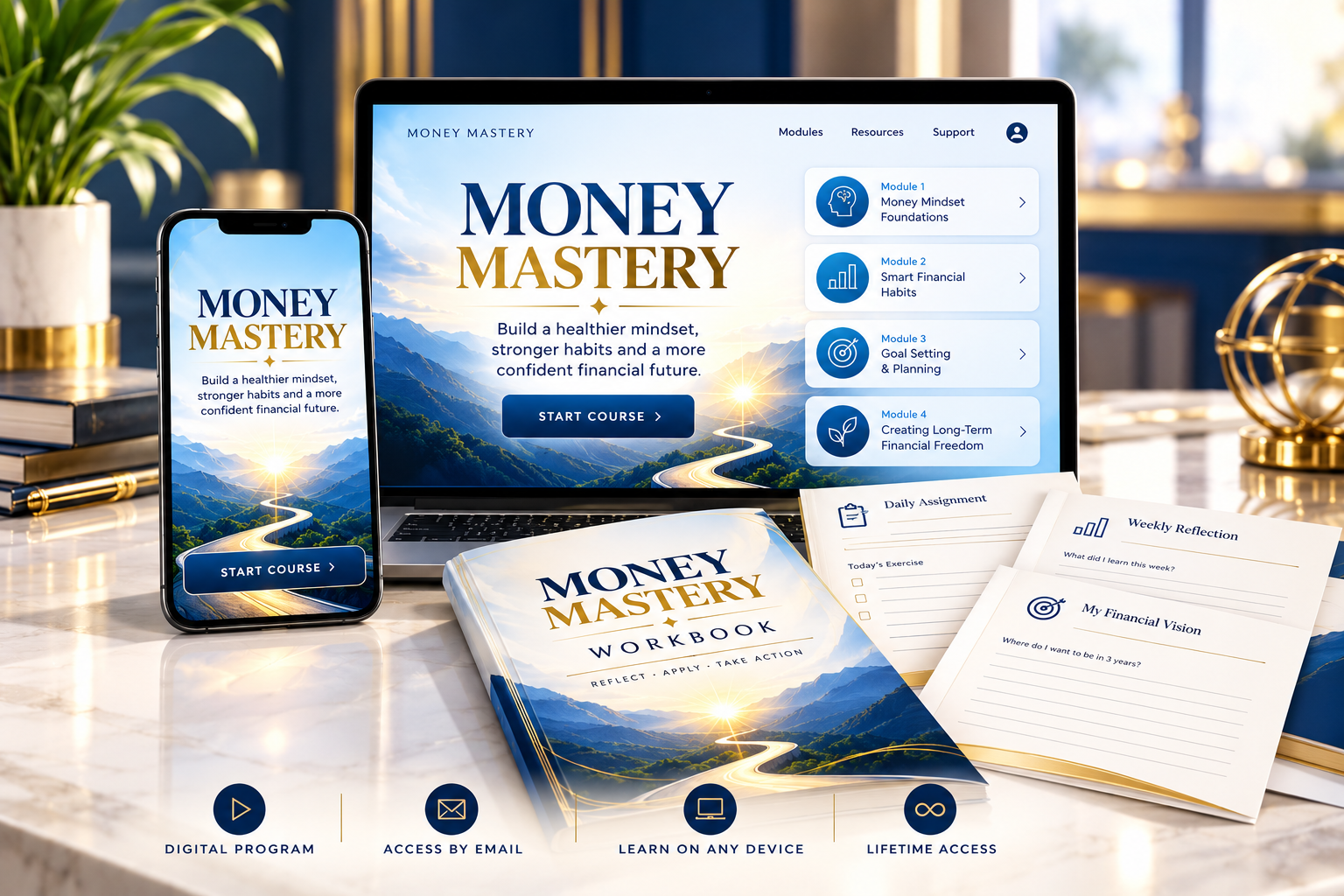 Money Mastery 90-day program mockup